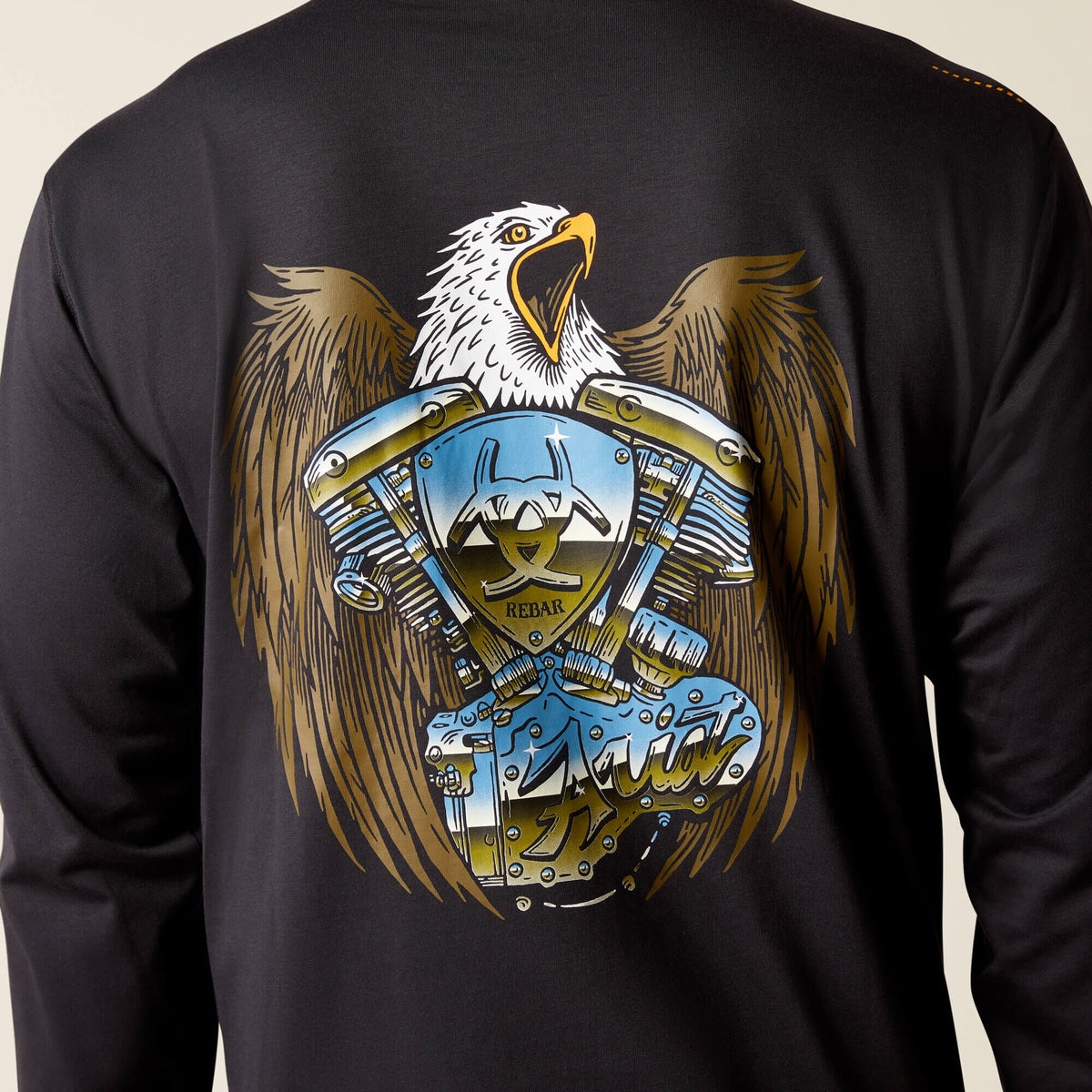 Ariat New | Men Rebar Workman Chrome Moto Eagle T-Shirt