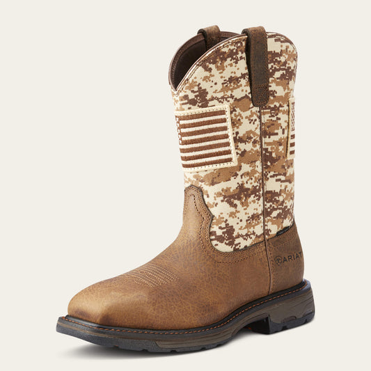 Ariat Recommended | Men WorkHog Patriot Steel Toe Work Boot