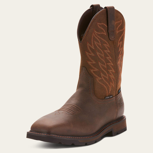 Ariat Premium | Men Groundbreaker Wide Square Toe Waterproof Steel Toe Work Boot