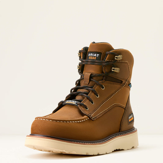 Ariat Best Seller | Men Rebar Wedge Moc Toe 6" Waterproof Work Boot