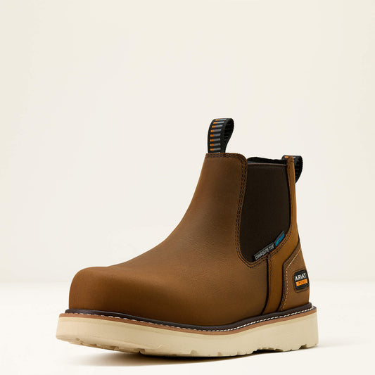 Ariat Best Seller | Men Rebar Wedge Chelsea Waterproof Composite Toe Work Boot