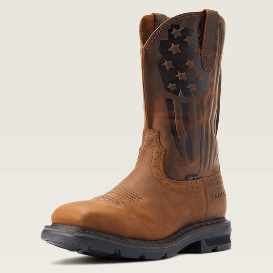 Ariat Popular | Men Sierra Shock Shield Patriot Steel Toe Work Boot