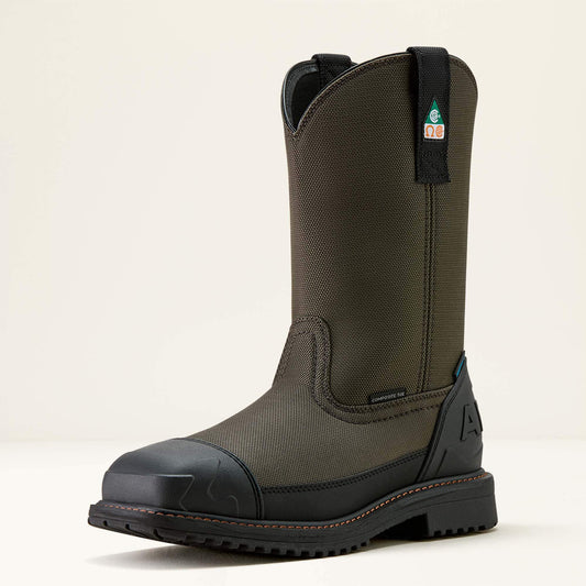 Ariat Featured | Men RigTEK Wildcat Pull-On CSA Waterproof Wide Square Toe Composite Toe Work Boot