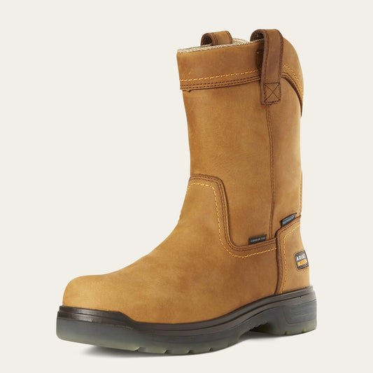 Ariat New | Men Turbo Pull-On Waterproof Carbon Toe Work Boot