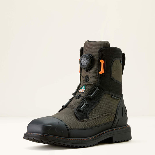 Ariat Premium | Men RigTEK Wildcat BOA 8" CSA Waterproof Wide Square Toe Composite Toe Work Boot