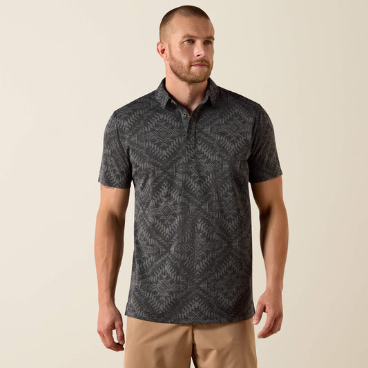 Ariat Trending | Men Jacquard Printed Fitted Polo