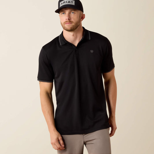 Ariat Recommended | Men Logo Fitted Polo