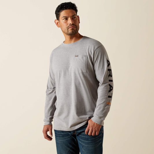 Ariat Featured | Men Rebar Cotton Strong Standard Logo Pocket T-Shirt