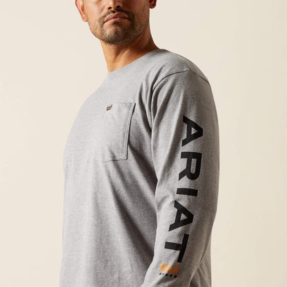 Ariat Featured | Men Rebar Cotton Strong Standard Logo Pocket T-Shirt