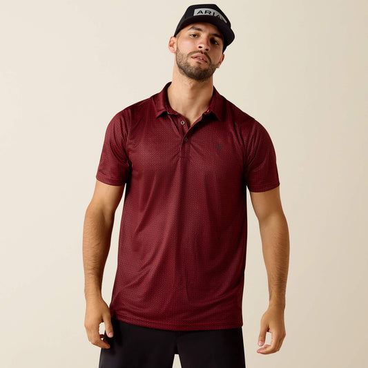Ariat Popular | Men All Over Print Fitted Polo