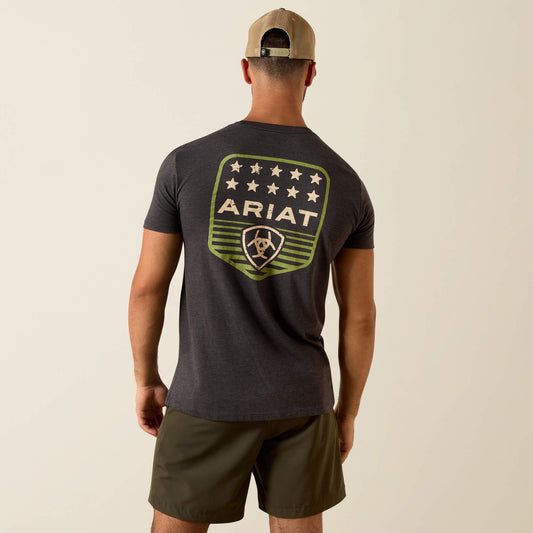 Ariat Best Seller | Men Ariat Stripe Patriotic Badge T-Shirt