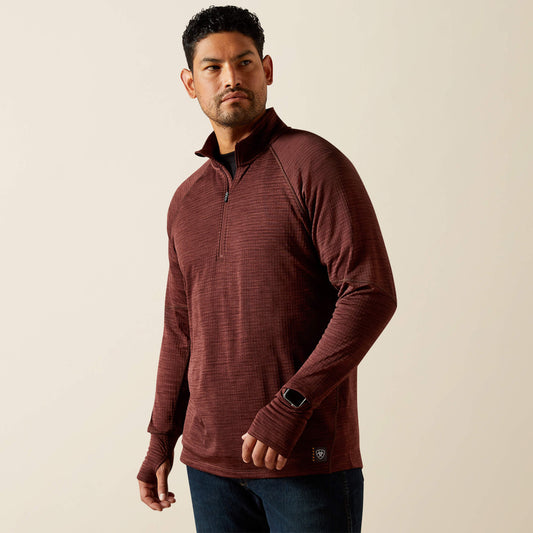 Ariat Exclusive | Men Rebar Gridwork Baselayer 1/4 Zip T-Shirt
