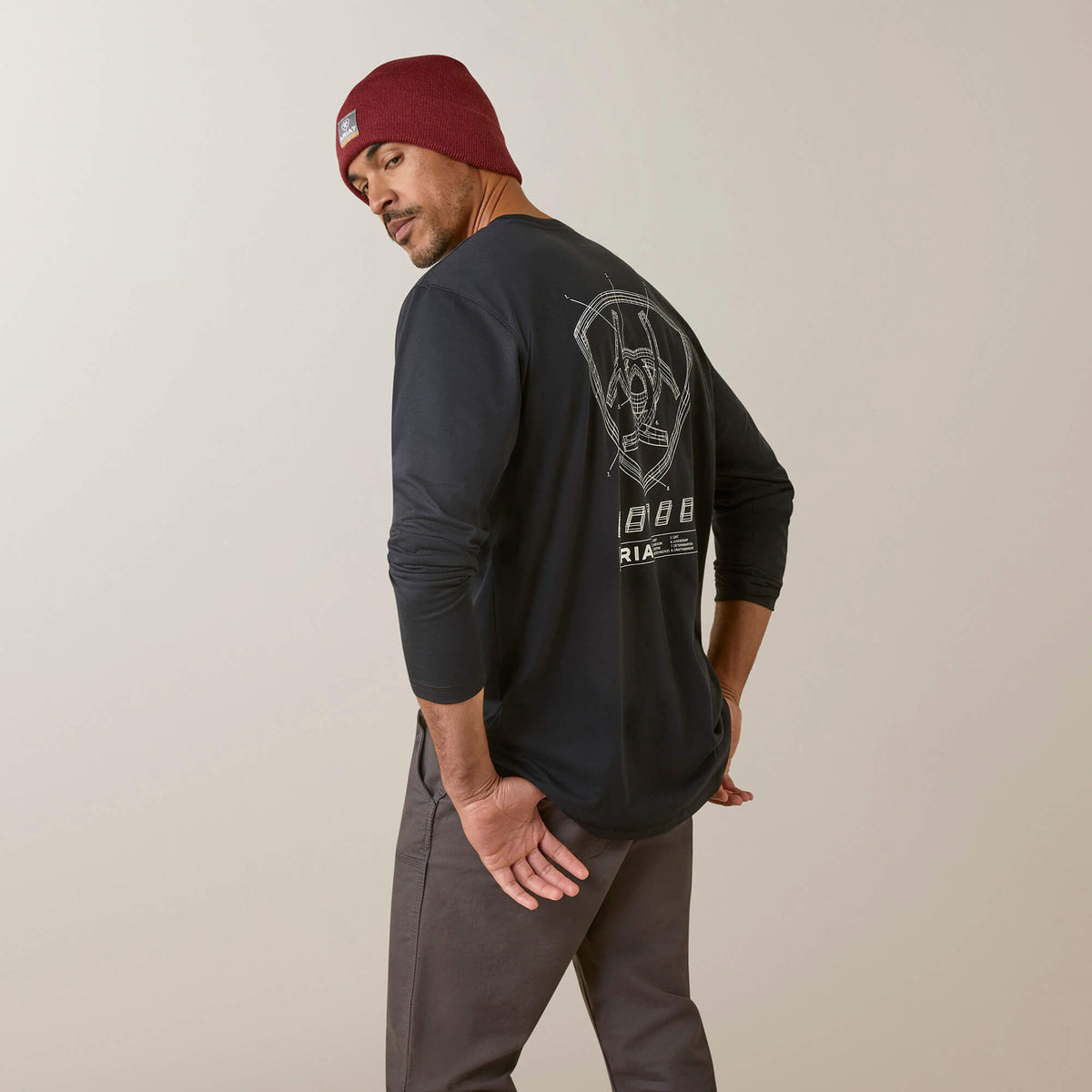 Ariat New | Men Rebar Workman Blueprint