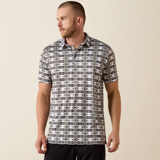 Ariat Featured | Men All Over Print Fitted Polo