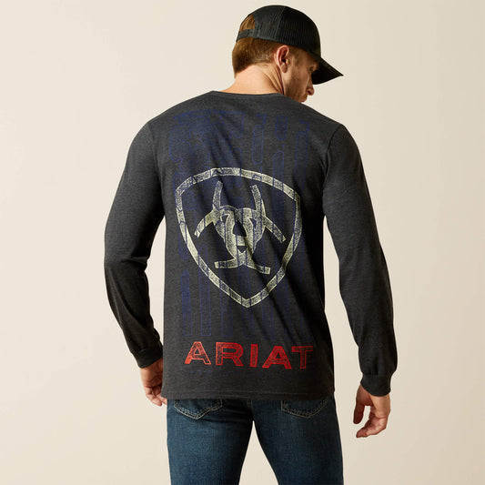Ariat Popular | Men Ariat Stamped Freedom Classic Fit Long Sleeve T-Shirt
