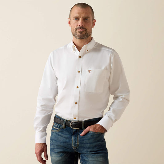 Ariat Exclusive | Men Solid Twill Fitted Shirt