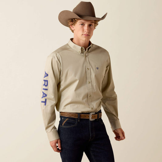 Ariat Best Seller | Men Team Logo Lightweight Twill Classic Fit Shirt