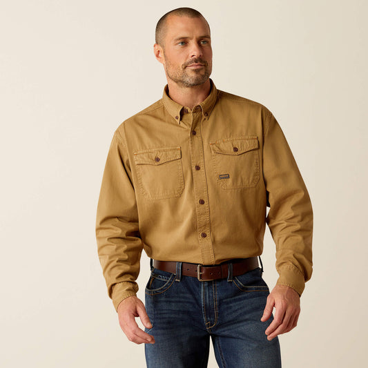Ariat Featured | Men Rebar Washed Twill Work Shirt