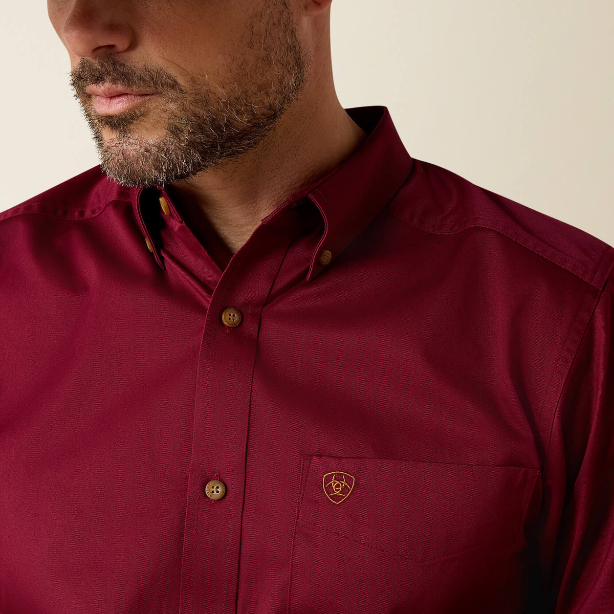 Ariat New | Men Solid Twill Fitted Shirt