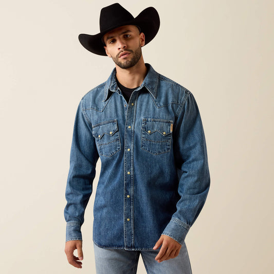 Ariat Popular | Men|Trends Sawtooth Denim Retro Fit Shirt
