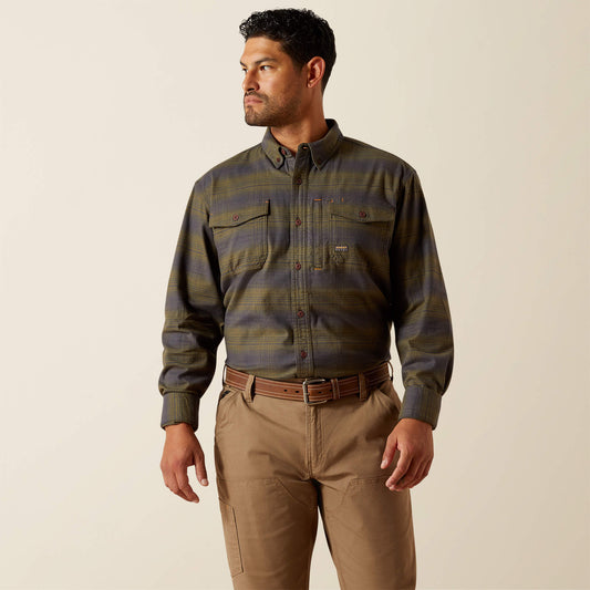 Ariat New | Men Rebar Flannel DuraStretch Work Shirt
