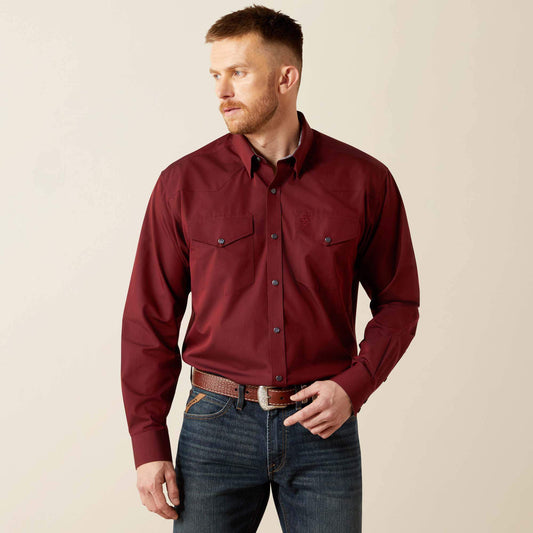 Ariat Popular | Men Wrinkle Free Pinpoint Oxford Classic Fit Snap Shirt