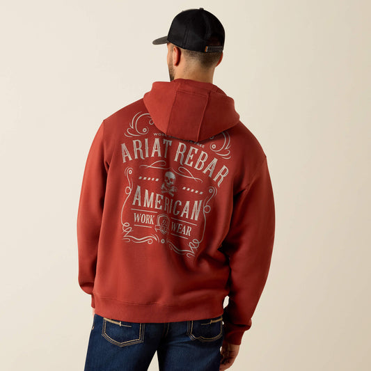 Ariat Trending | Men Rebar Lightweight Label Full Zip Hoodie