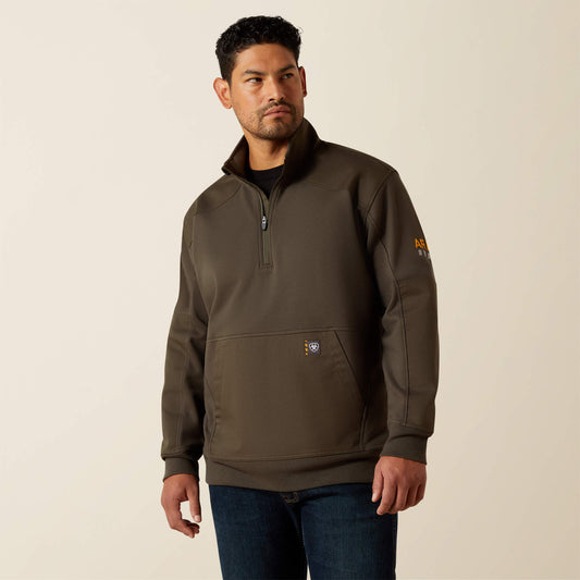 Ariat Featured | Men Rebar Workman Duracanvas 1/4 Zip Sweatshirt