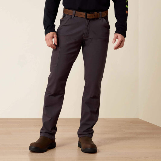 Ariat Best Seller | Men Rebar M4 Low Rise DuraStretch Made Tough Double Front Stackable Straight Leg Pant