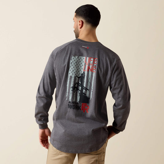 Ariat Premium | Men FR Air Life on the Line Graphic Top