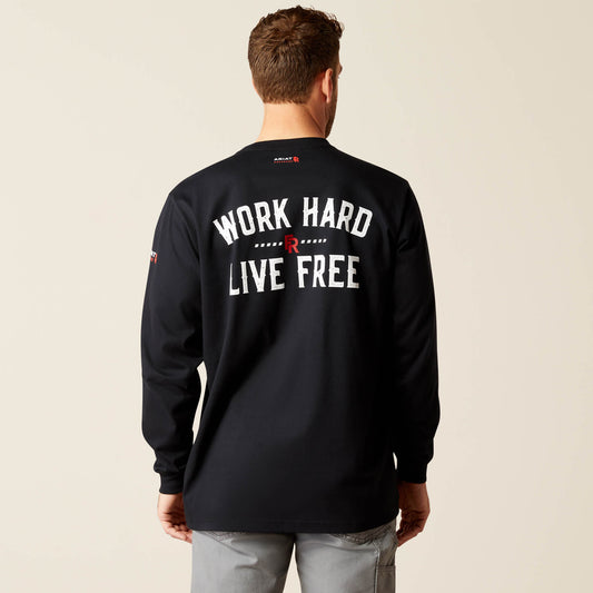 Ariat Premium | Men FR Work Hard Live Free T-Shirt