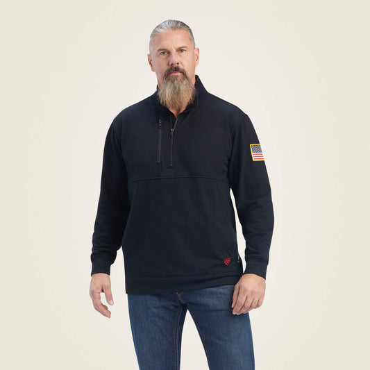 Ariat Recommended | Men FR Durastrech Fleece 1/2 Zip Job Shirt