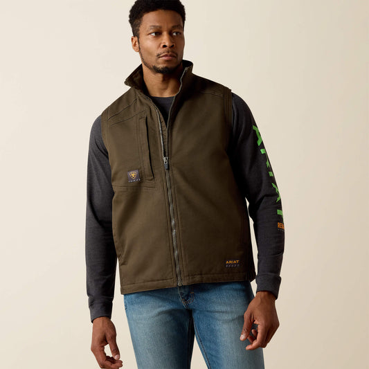 Ariat Featured | Men Rebar Washed DuraCanvas Insulated Vest