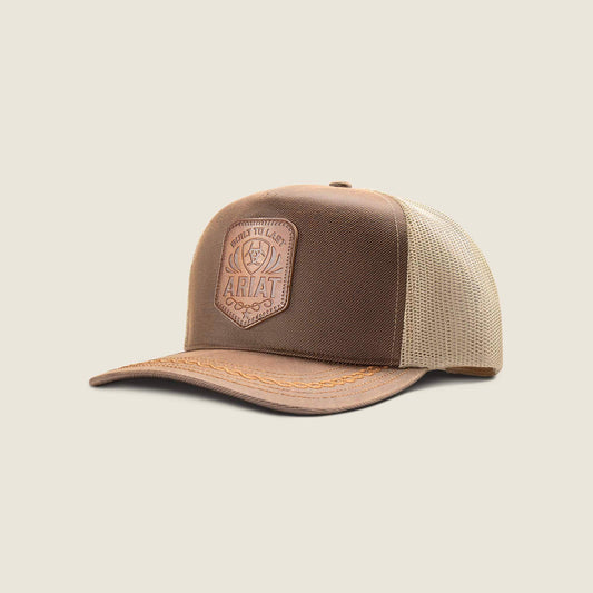 Ariat Premium | Men Oilskin Faux Leather Patch Cap