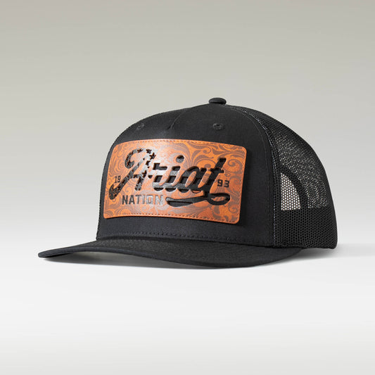 Ariat Popular | Men Leather Flag Patch Cap